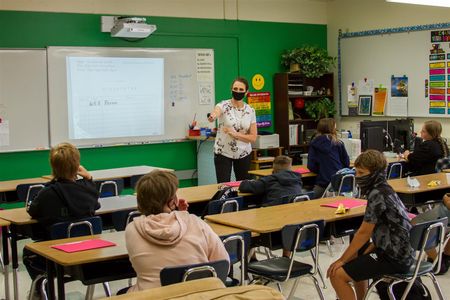 At Woodland Middle School, students focused on the fundamentals of mathematics and literacy